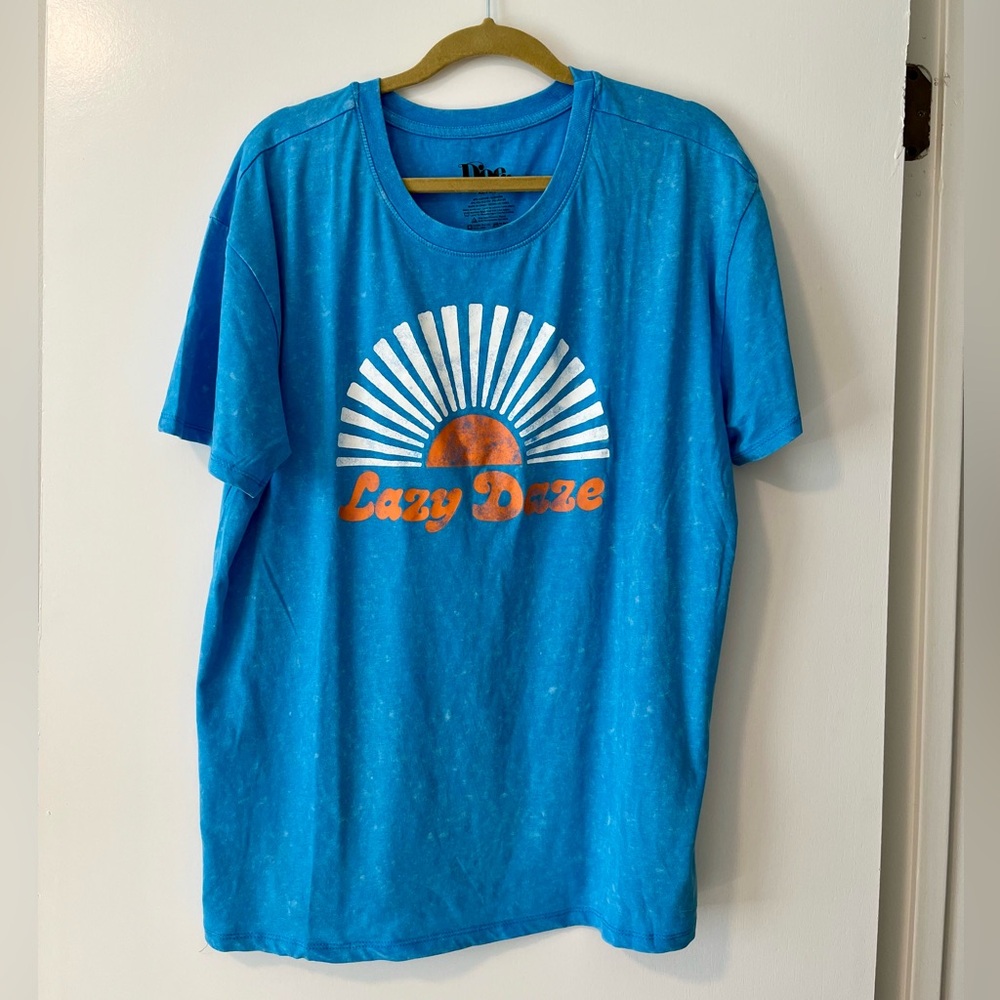 Doe Blue Lazy Daze Long Oversized Tee NWOT